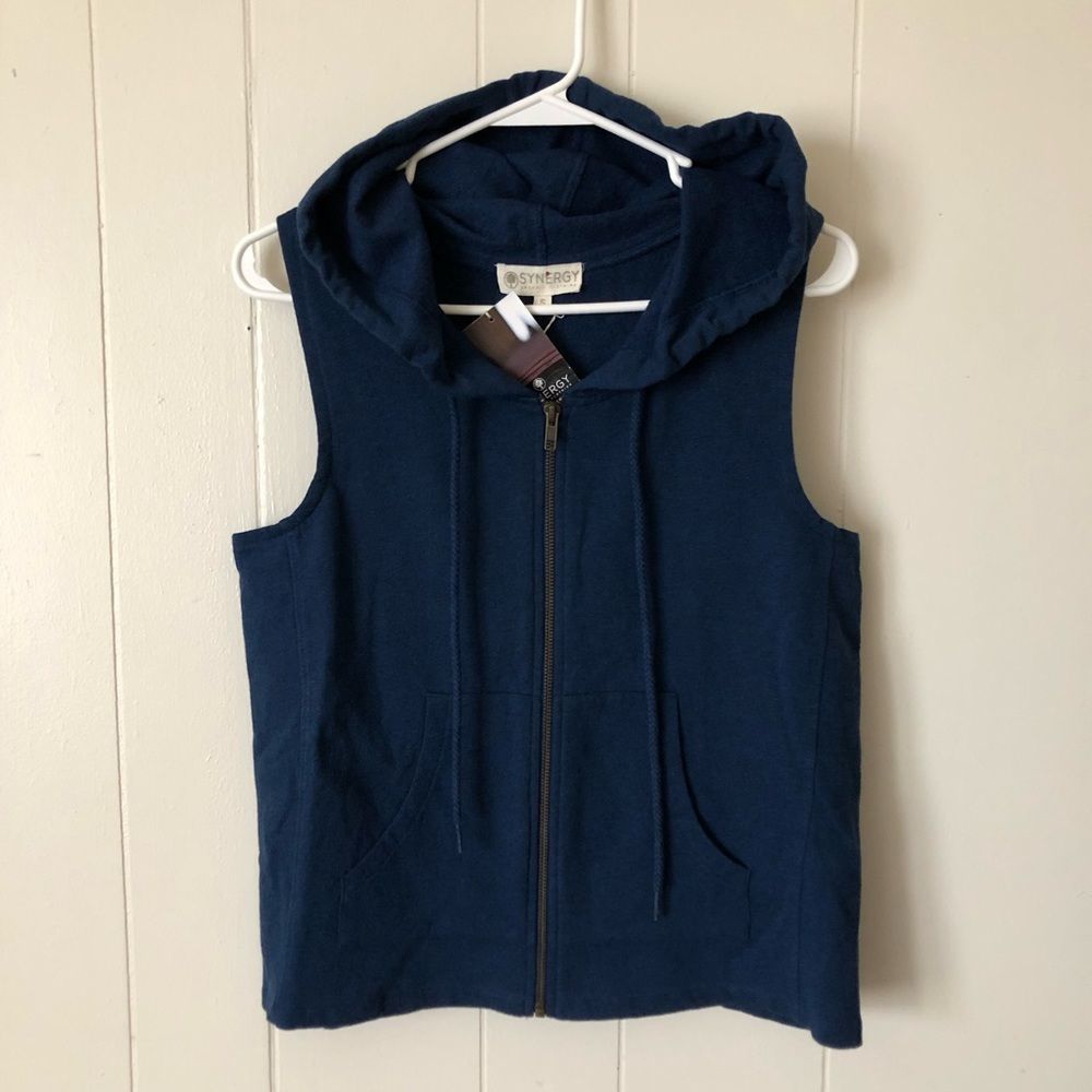 Synergy Organic Clothing Hooded Vest Size S